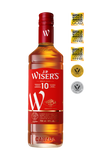 Bottle of J.P. Wiser's whisky with awards on a white background